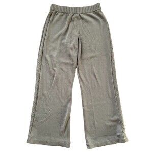 St. John Sport Knit Wool Blend Pants Taupe Cable Old Money Quiet Luxury SZ M